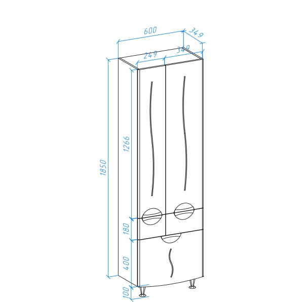 Пенал Bellezza Глория 60 4629509090013